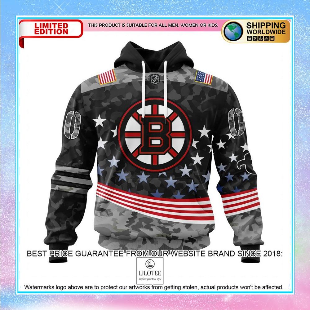 personalized nhl boston bruins color and our beloved american flag shirt hoodie 1 745