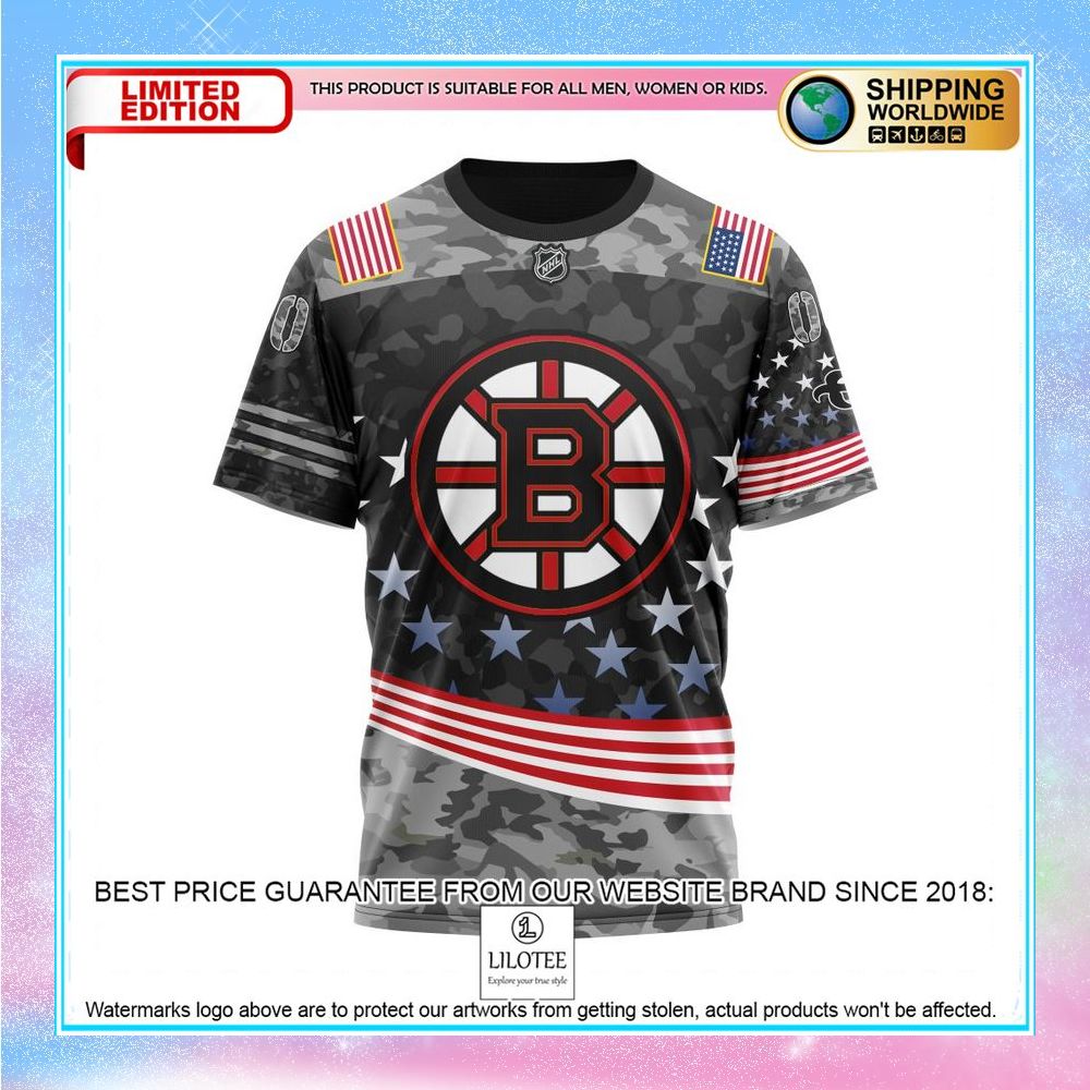 personalized nhl boston bruins color and our beloved american flag shirt hoodie 8 70