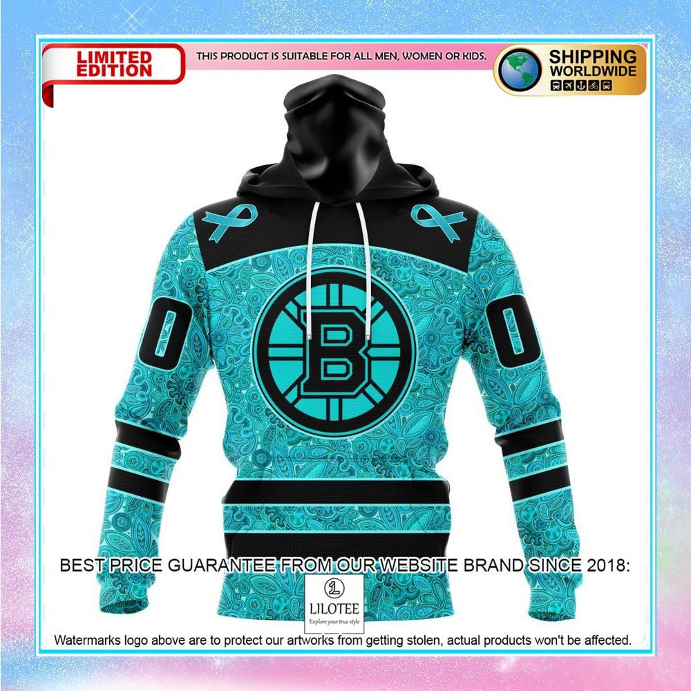 personalized nhl boston bruins design fight ovarian cancer shirt hoodie 4 852