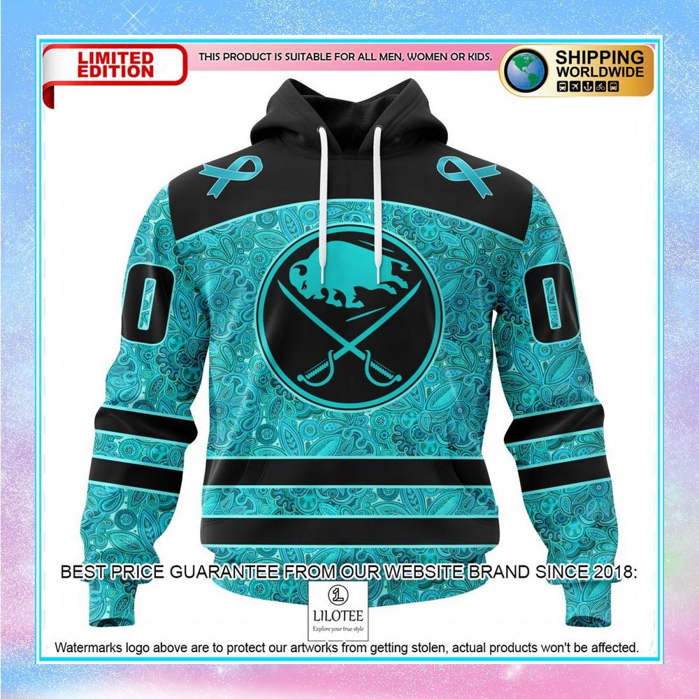 personalized nhl buffalo sabres design fight ovarian cancer shirt hoodie 1 200