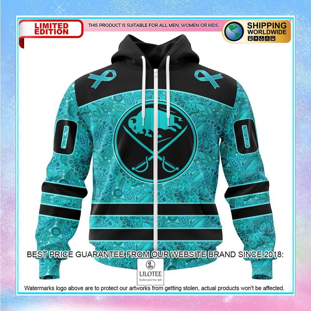 personalized nhl buffalo sabres design fight ovarian cancer shirt hoodie 2 74