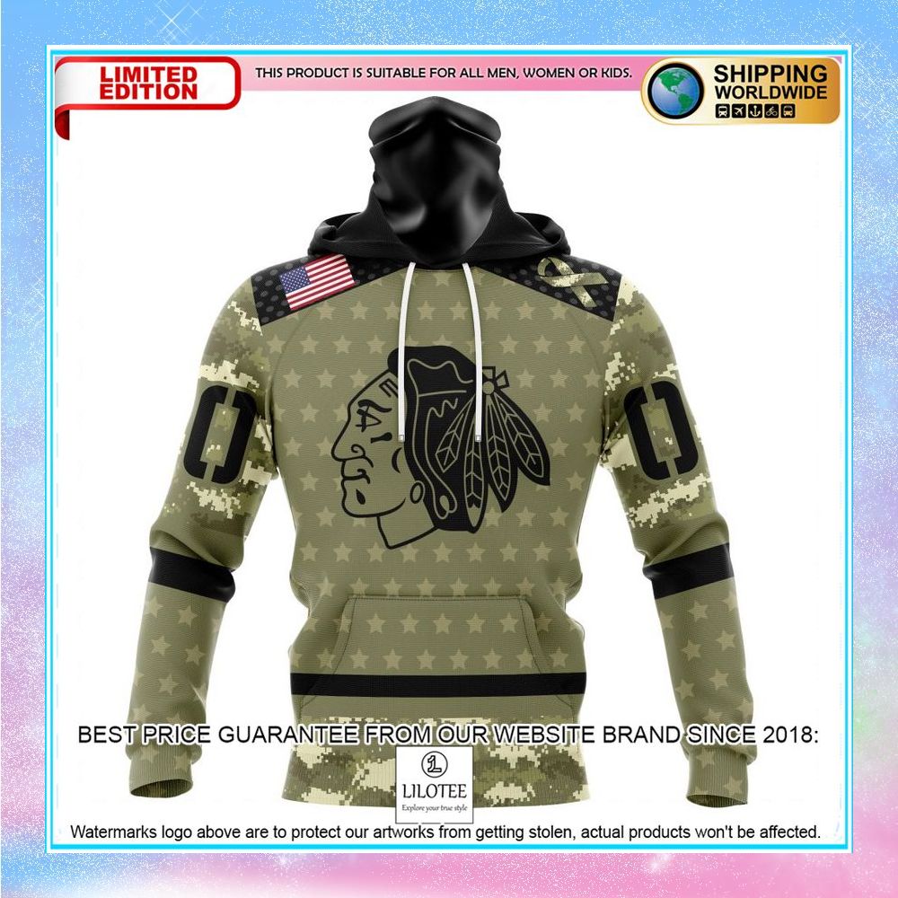 personalized nhl chicago blackhawks camo military appreciation shirt hoodie 4 190