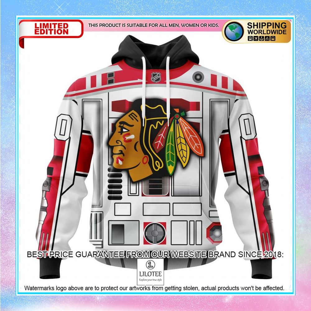 personalized nhl chicago blackhawks star wars may the 4th be with you shirt hoodie 1 230