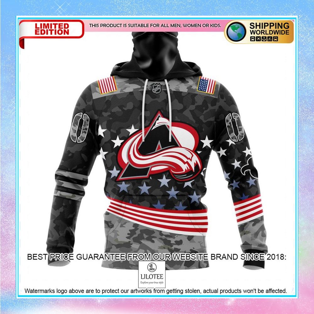 personalized nhl colorado avalanche color and our beloved american flag shirt hoodie 4 341