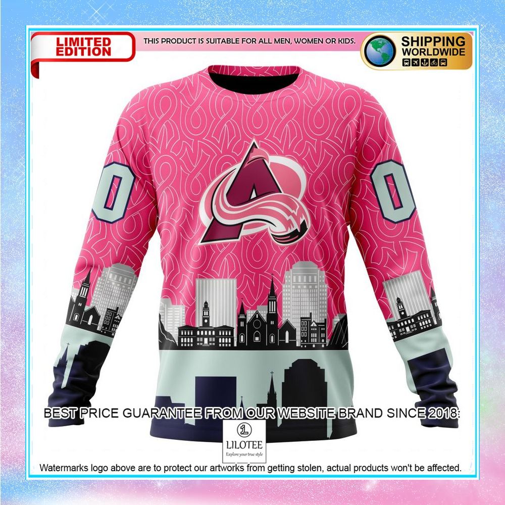personalized nhl colorado avalanche hockey fights against cancer shirt hoodie 6 641