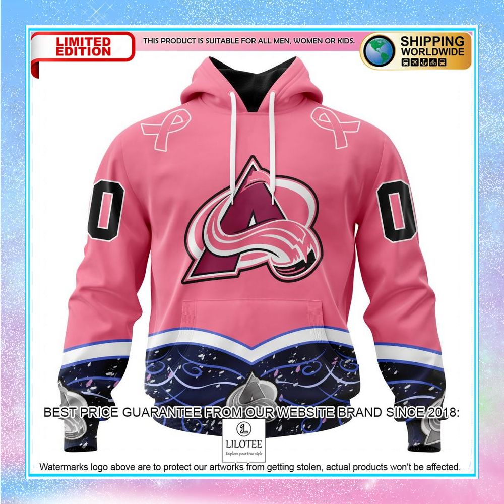 personalized nhl colorado avalanche hockey fights cancer shirt hoodie 1 589
