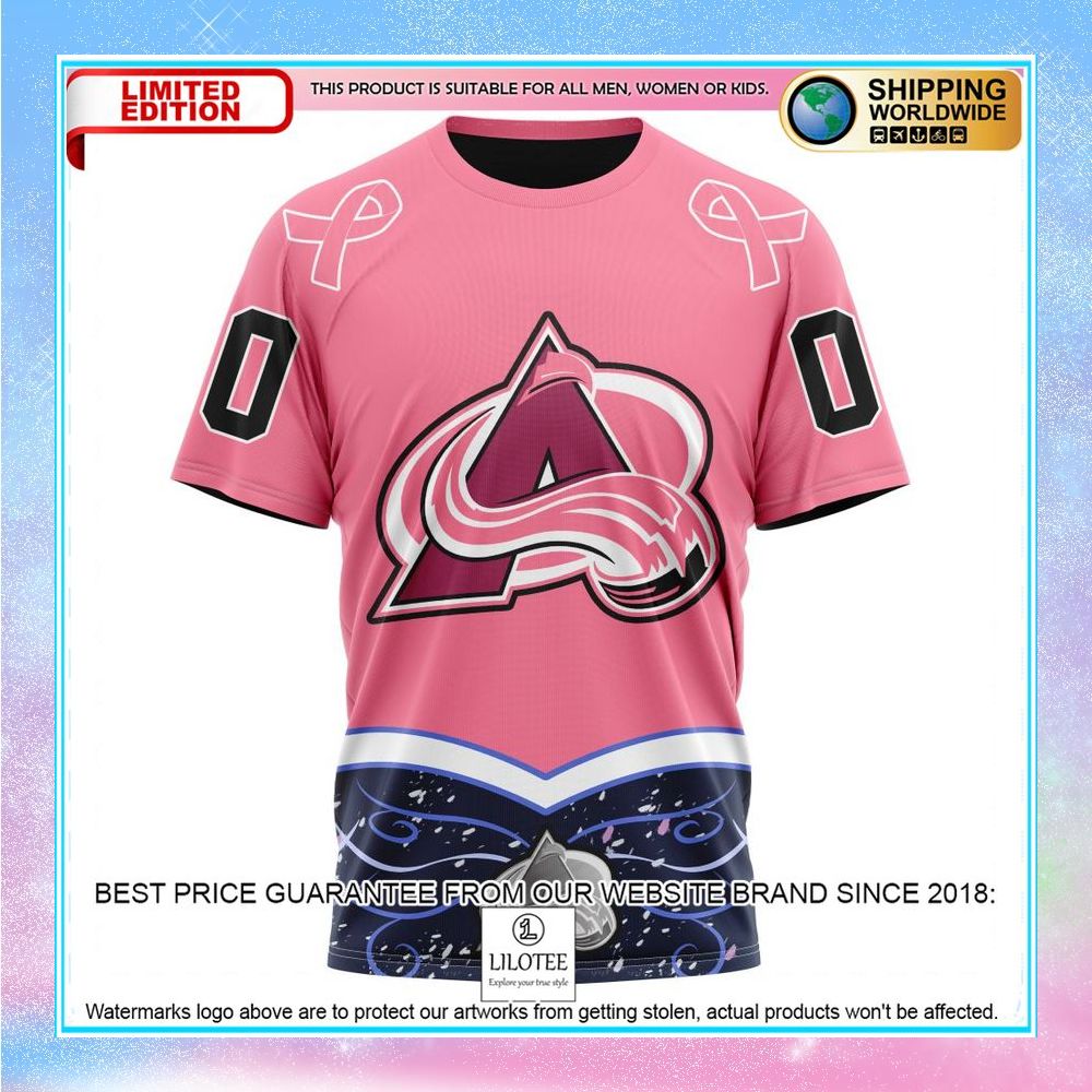 personalized nhl colorado avalanche hockey fights cancer shirt hoodie 8 153