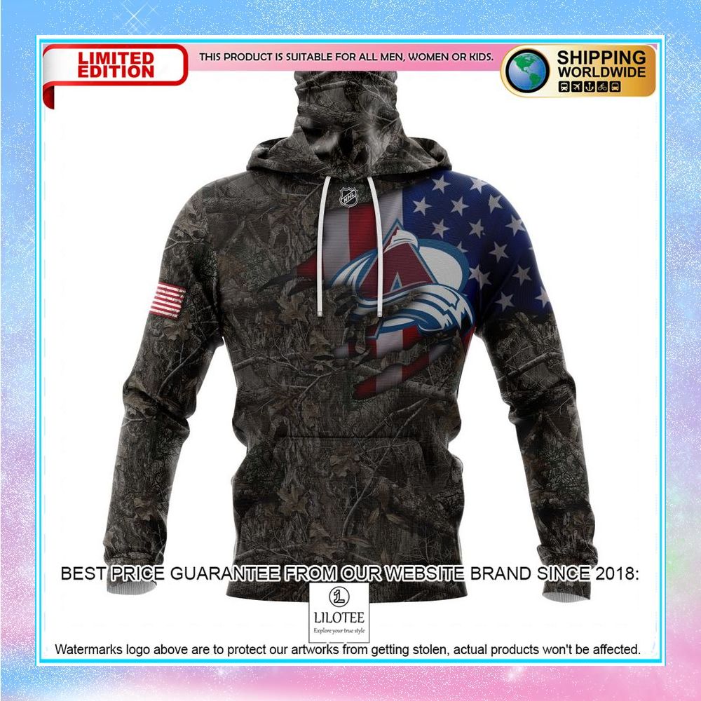 personalized nhl colorado avalanche hunting camo realtree shirt hoodie 4 958