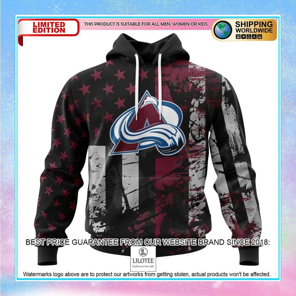 personalized nhl colorado avalanche jersey for america shirt hoodie 1 249