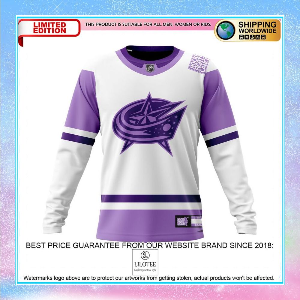 personalized nhl columbus blue jackets 2021 fights cancer shirt hoodie 6 905