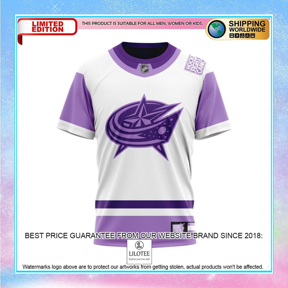 personalized nhl columbus blue jackets 2021 fights cancer shirt hoodie 8 111