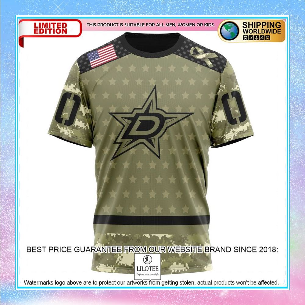 personalized nhl dallas stars camo military appreciation shirt hoodie 8 166