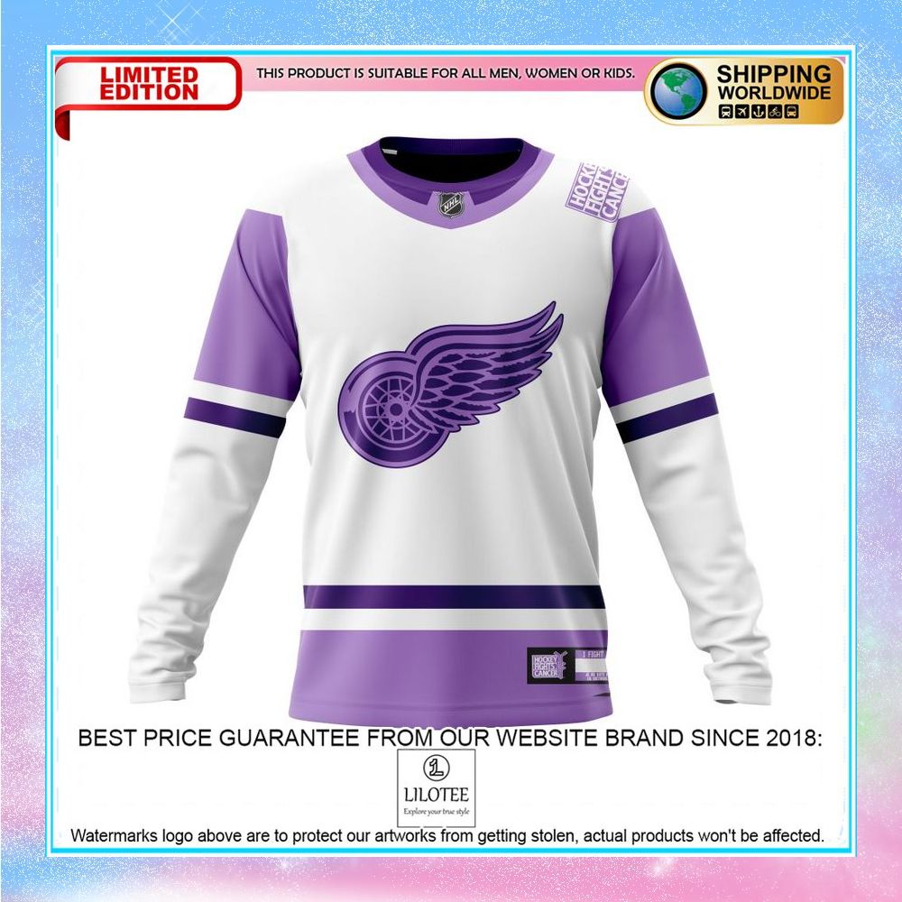 personalized nhl detroit red wings 2021 fights cancer shirt hoodie 6 719