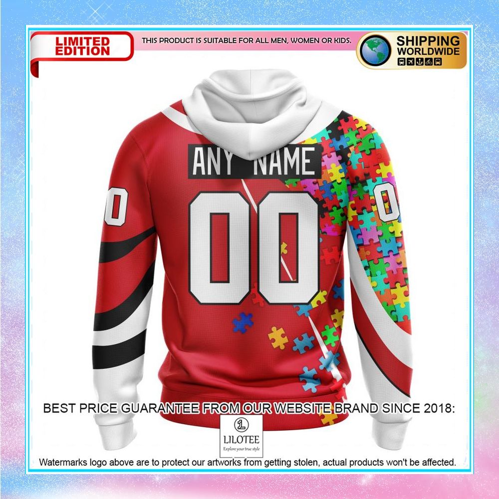 personalized nhl detroit red wings autism awareness shirt hoodie 3 675