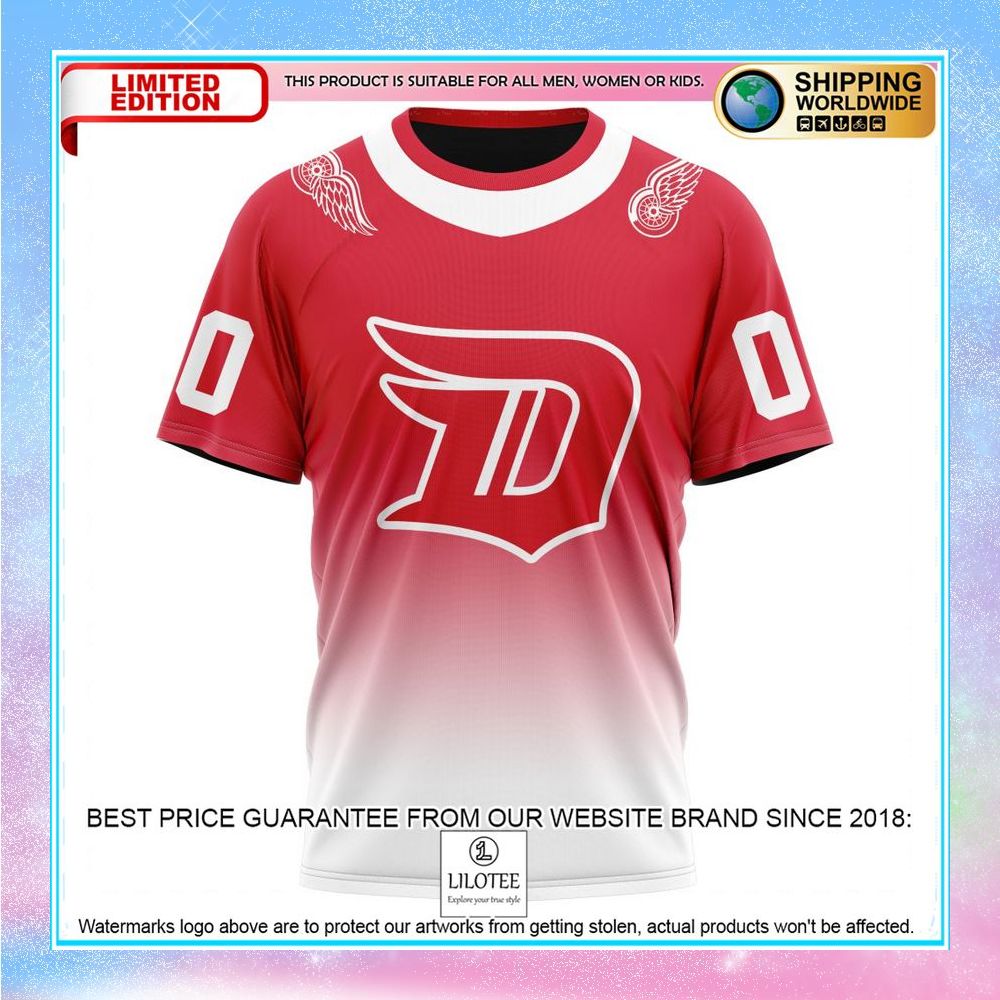 personalized nhl detroit red wings retro gradient design shirt hoodie 8 320