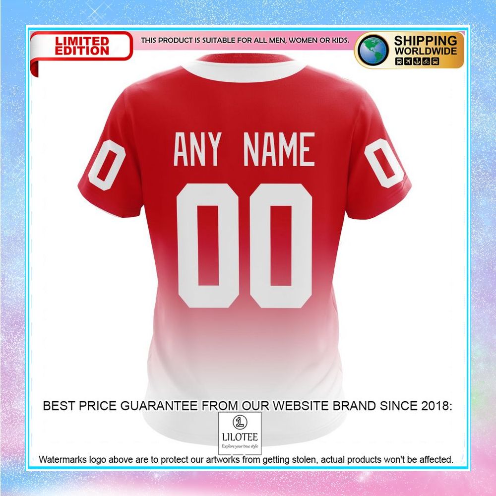 personalized nhl detroit red wings retro gradient design shirt hoodie 9 398