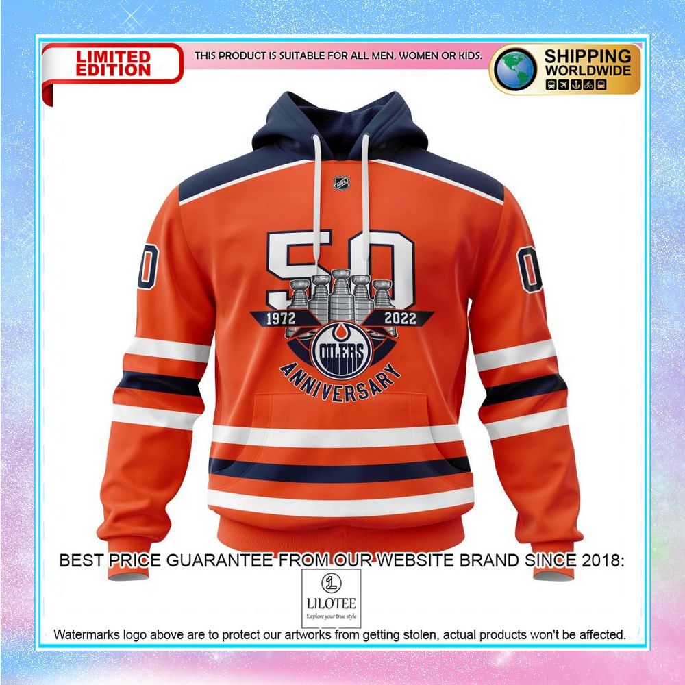 personalized nhl edmonton oilers 2022 concepts with 50 years anniversary logo shirt hoodie 1 602