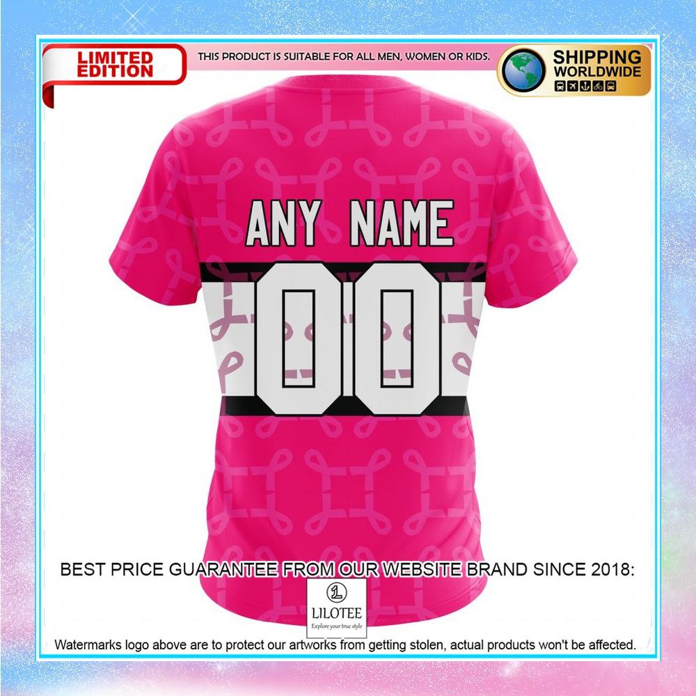 personalized nhl edmonton oilers breast cancer shirt hoodie 9 325