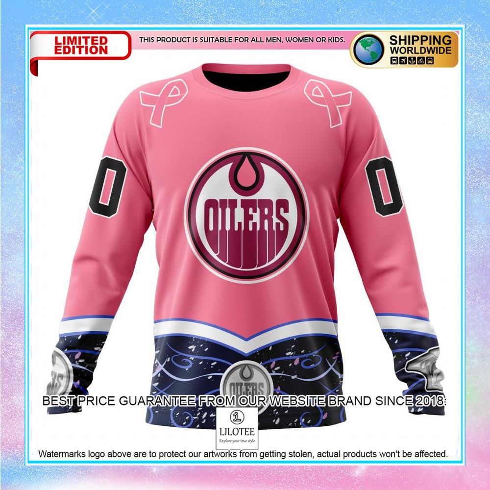 personalized nhl edmonton oilers hockey fights cancer shirt hoodie 6 460