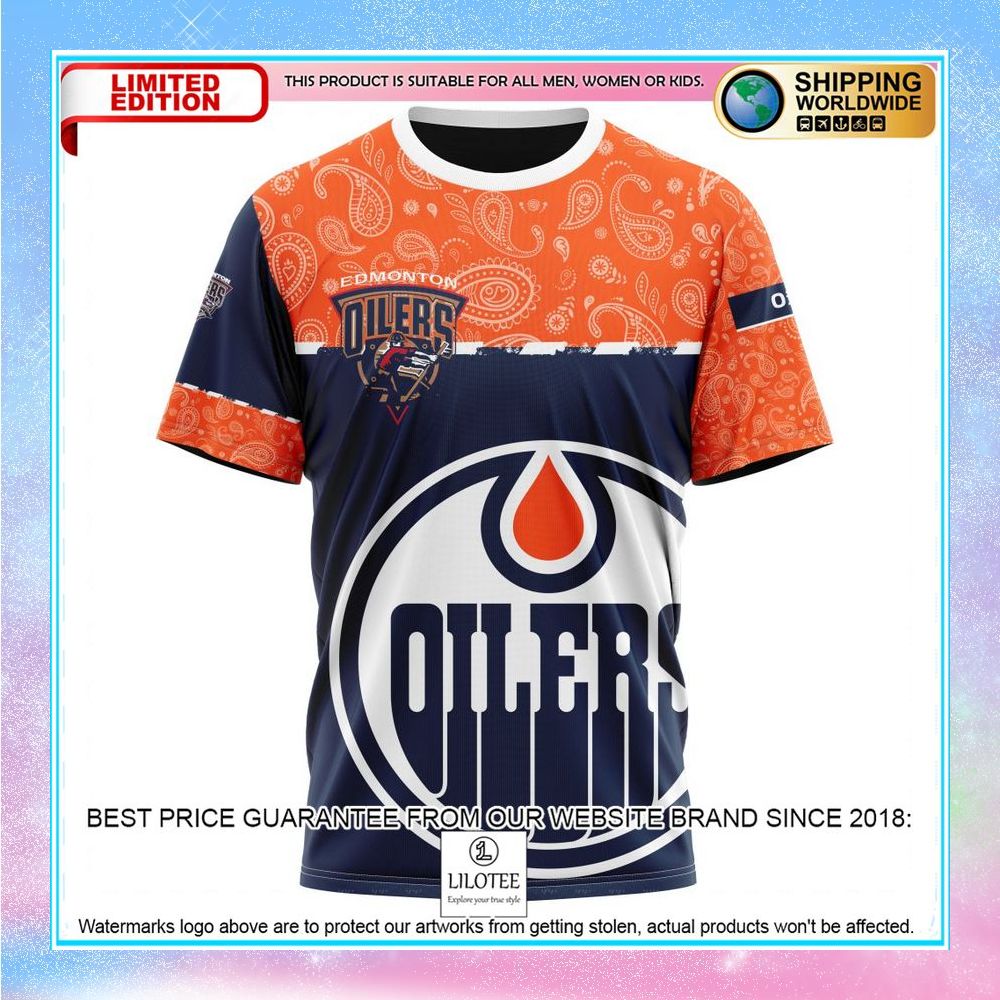 personalized nhl edmonton oilers jersey hockey with paisley shirt hoodie 8 131