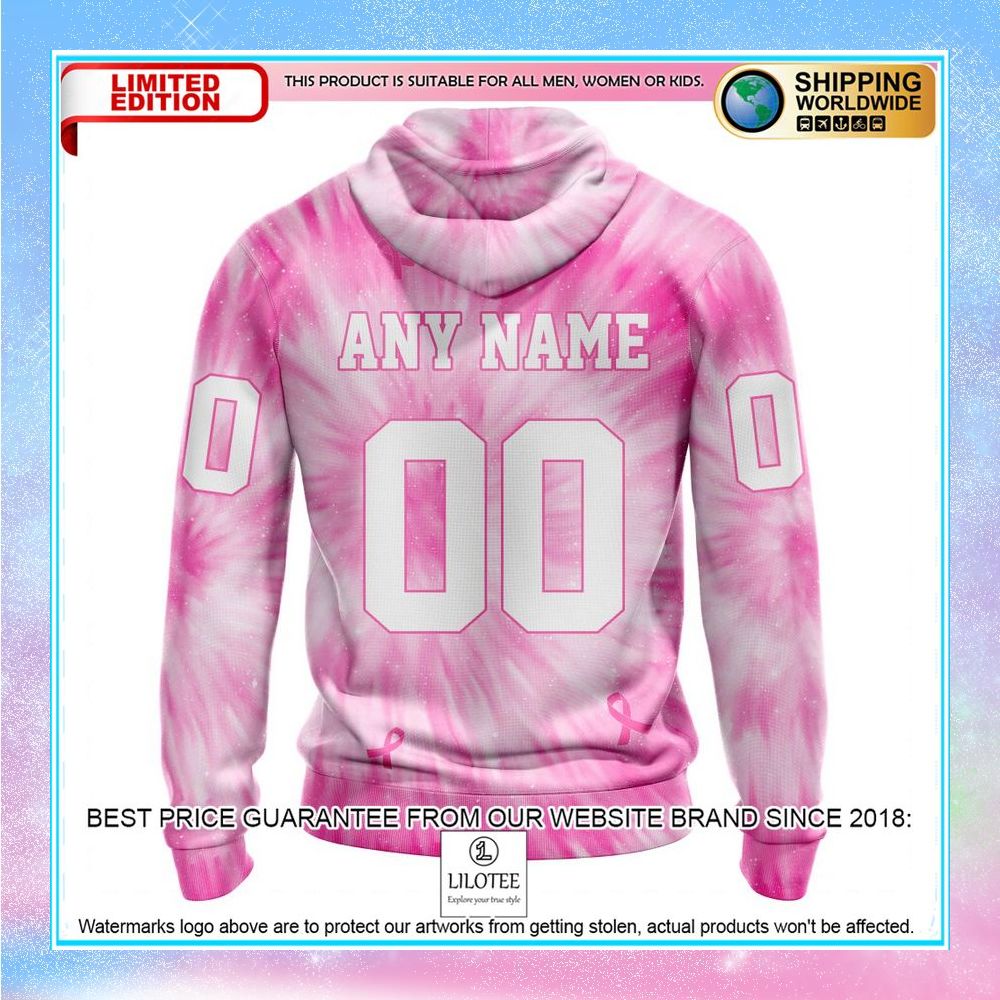 personalized nhl edmonton oilers pink tie dye shirt hoodie 3 83