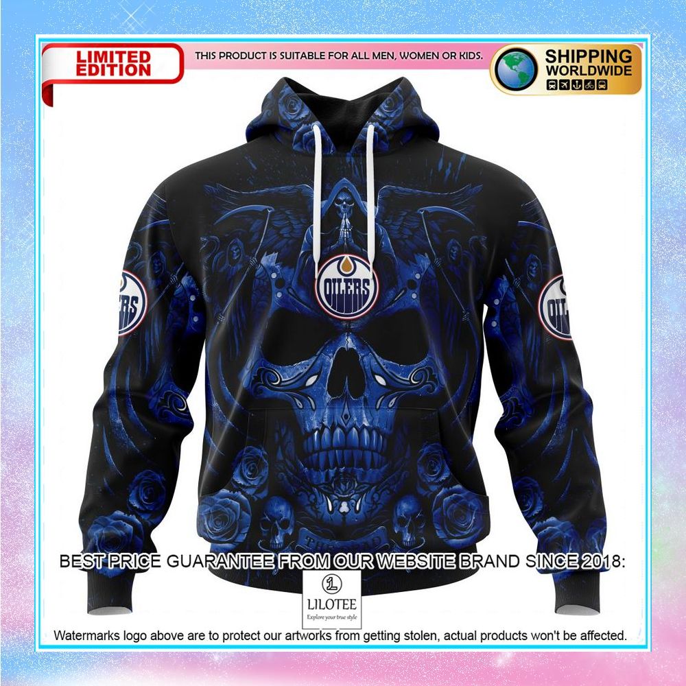 personalized nhl edmonton oilers skull art shirt hoodie 1 565