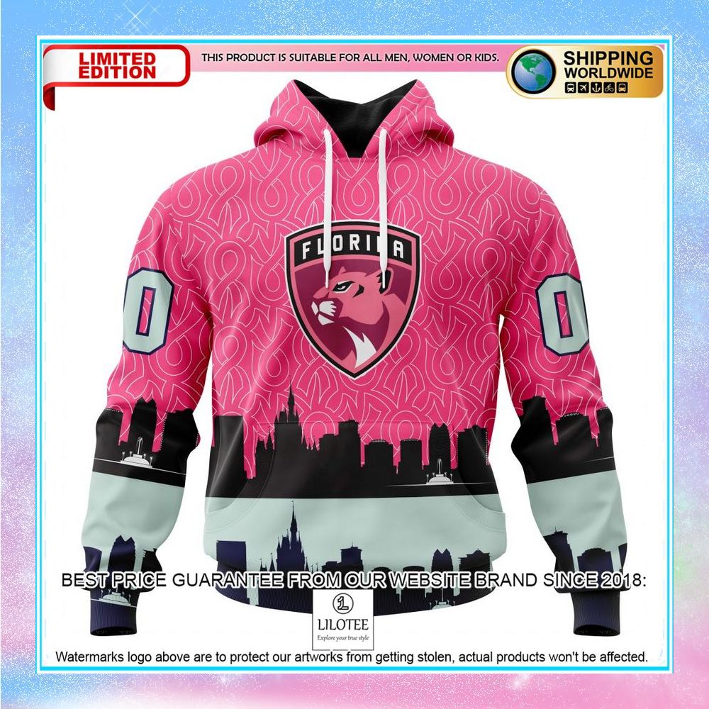 personalized nhl florida panthers hockey fights against cancer shirt hoodie 1 958
