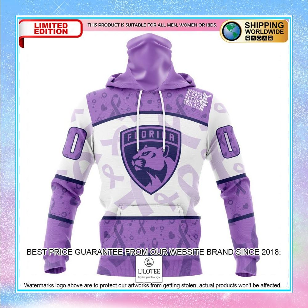 personalized nhl florida panthers lavender fight cancer shirt hoodie 4 245