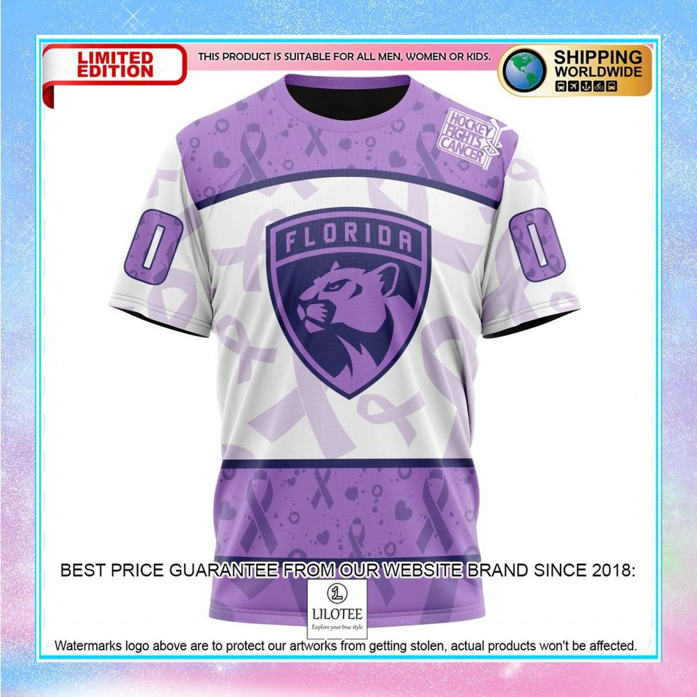 personalized nhl florida panthers lavender fight cancer shirt hoodie 8 292