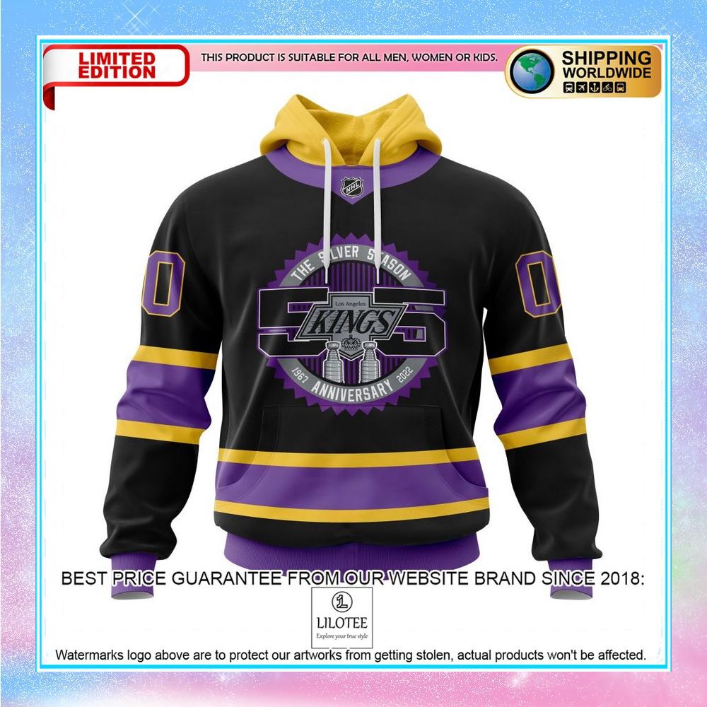 personalized nhl los angeles kings 2022 concepts with 55 years anniversary logo shirt hoodie 1 934