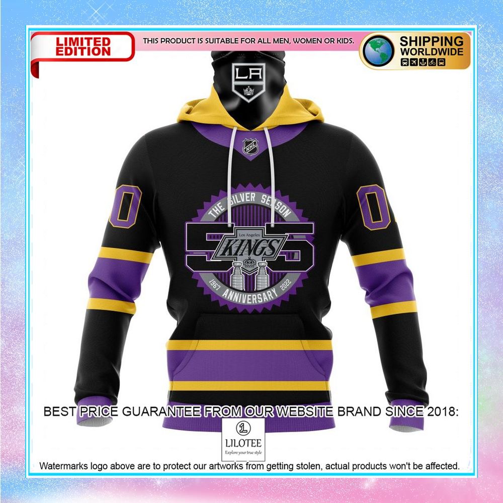 personalized nhl los angeles kings 2022 concepts with 55 years anniversary logo shirt hoodie 4 64