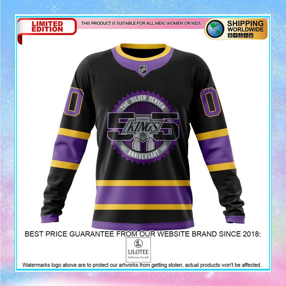 personalized nhl los angeles kings 2022 concepts with 55 years anniversary logo shirt hoodie 6 352