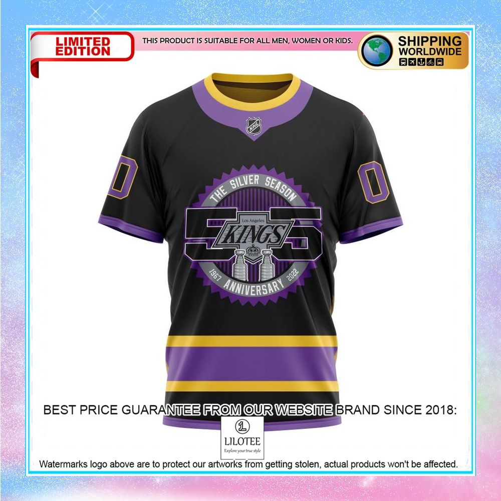 personalized nhl los angeles kings 2022 concepts with 55 years anniversary logo shirt hoodie 8 705