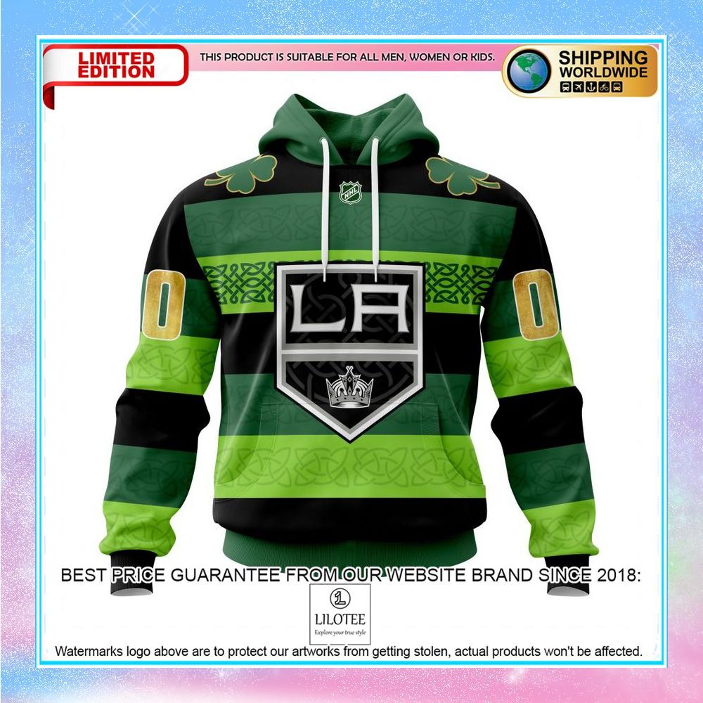 personalized nhl los angeles kings st patrick days concepts shirt hoodie 1 85
