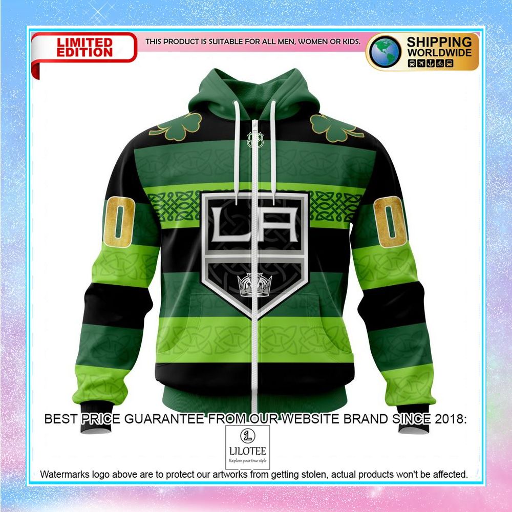 personalized nhl los angeles kings st patrick days concepts shirt hoodie 2 241