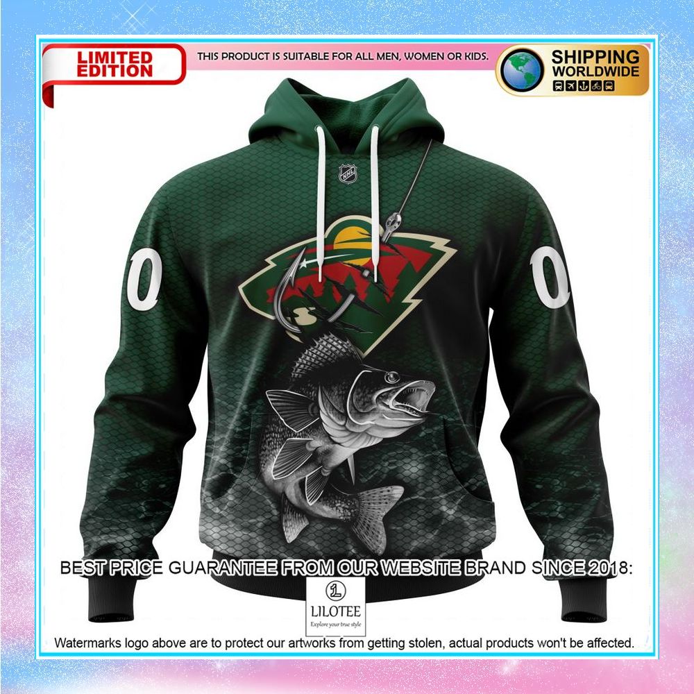 personalized nhl minnesota wild fishing style shirt hoodie 1 715
