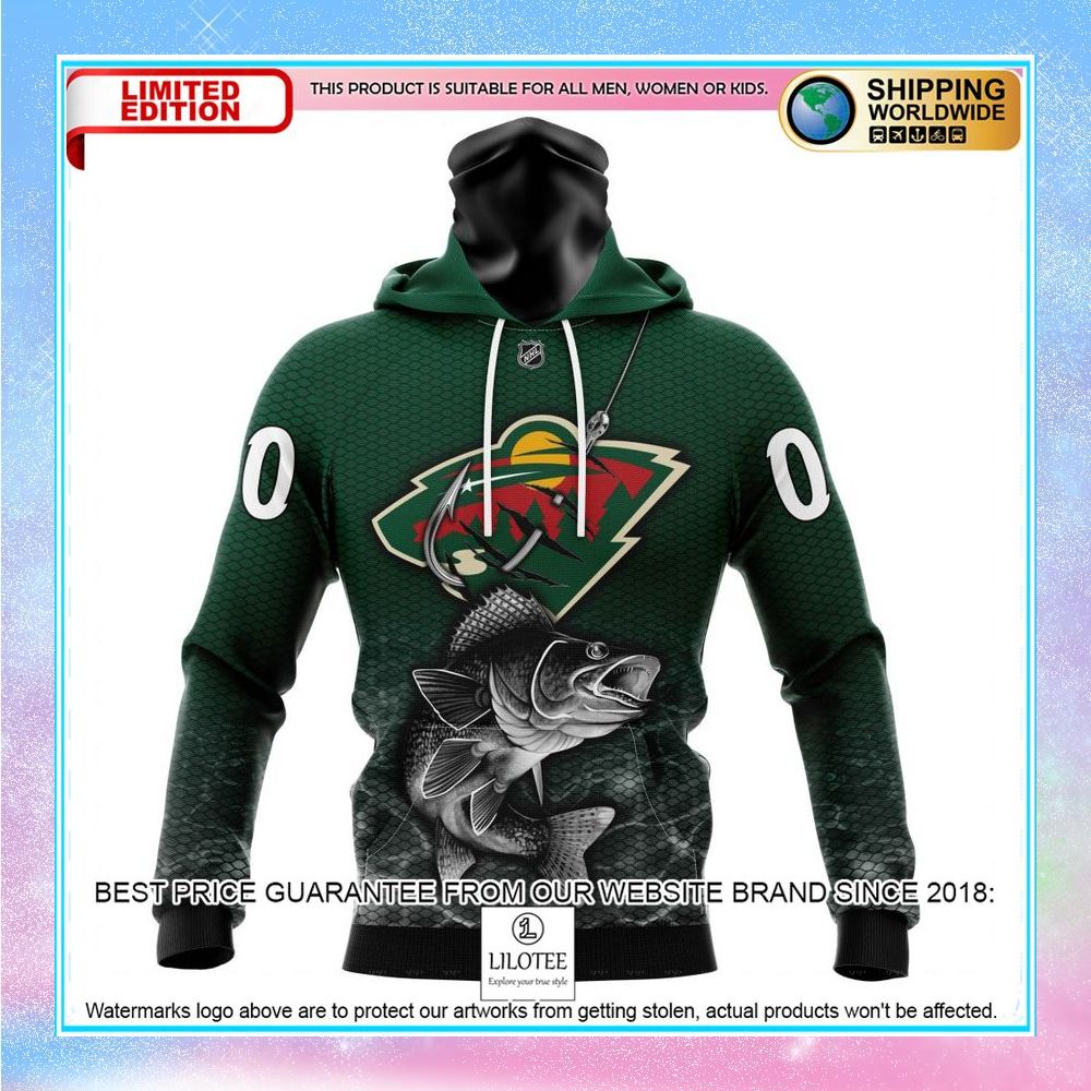 personalized nhl minnesota wild fishing style shirt hoodie 4 524
