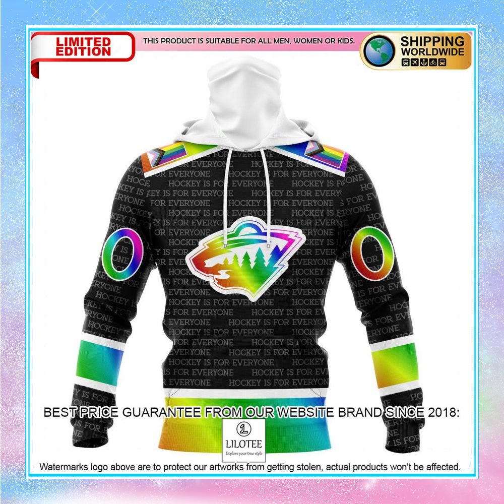 personalized nhl minnesota wild pride design hockey is for everyone shirt hoodie 4 479