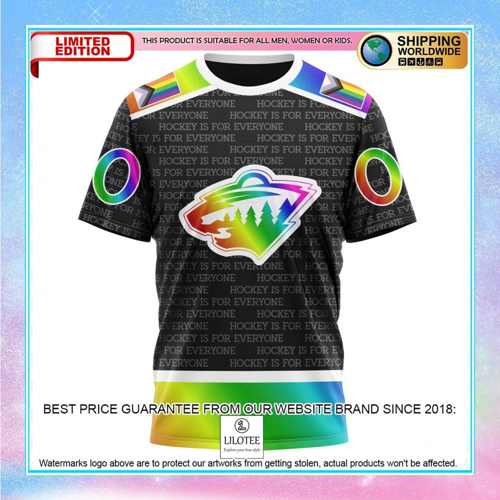 personalized nhl minnesota wild pride design hockey is for everyone shirt hoodie 8 157