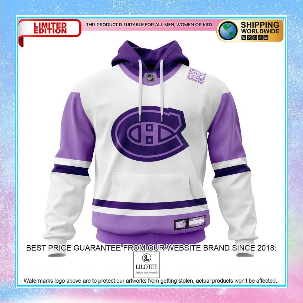 personalized nhl montreal canadiens 2021 fights cancer shirt hoodie 1 635