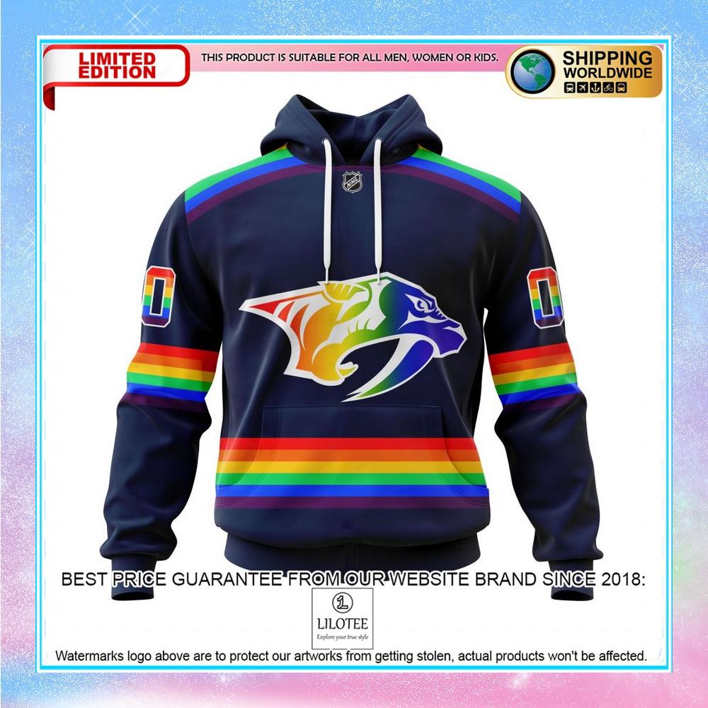 personalized nhl nashville predators lgbt pride shirt hoodie 1 189