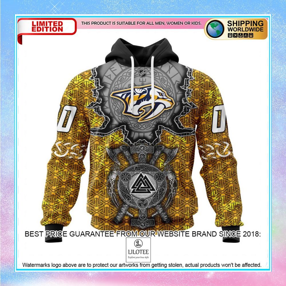 personalized nhl nashville predators viking norse mythology shirt hoodie 1 490