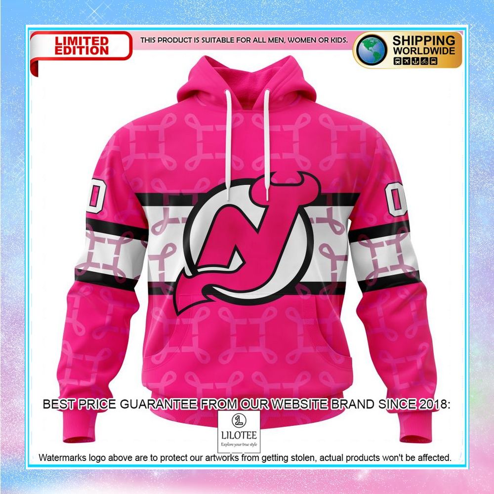 personalized nhl new jersey devils breast cancer shirt hoodie 1 21