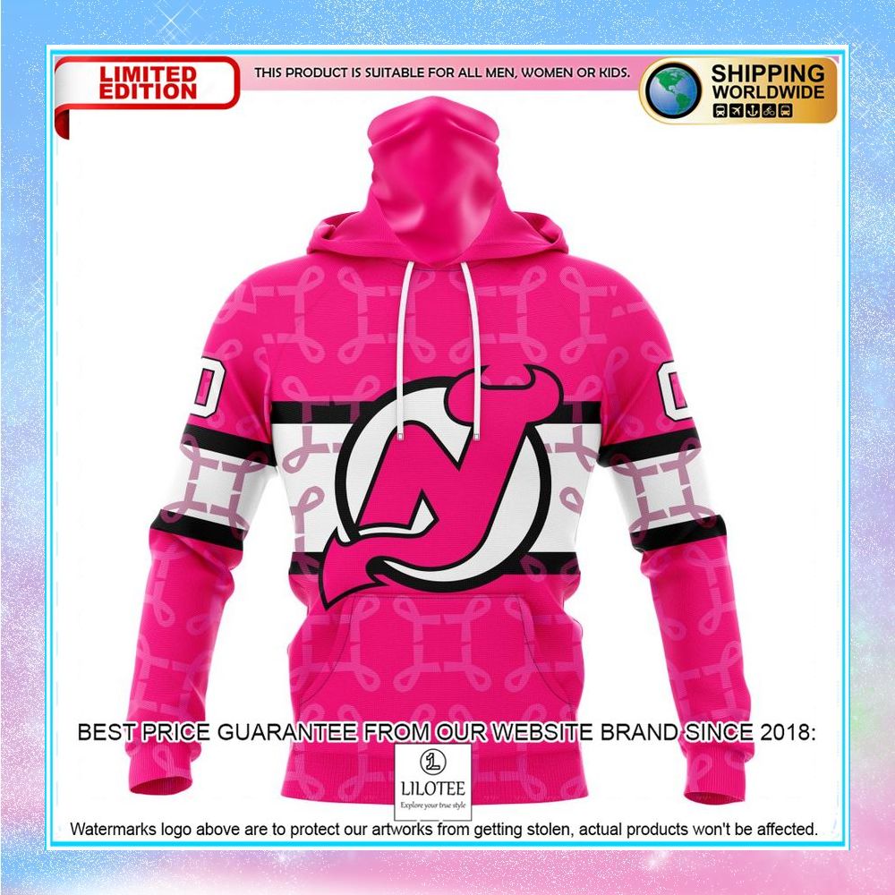personalized nhl new jersey devils breast cancer shirt hoodie 4 12