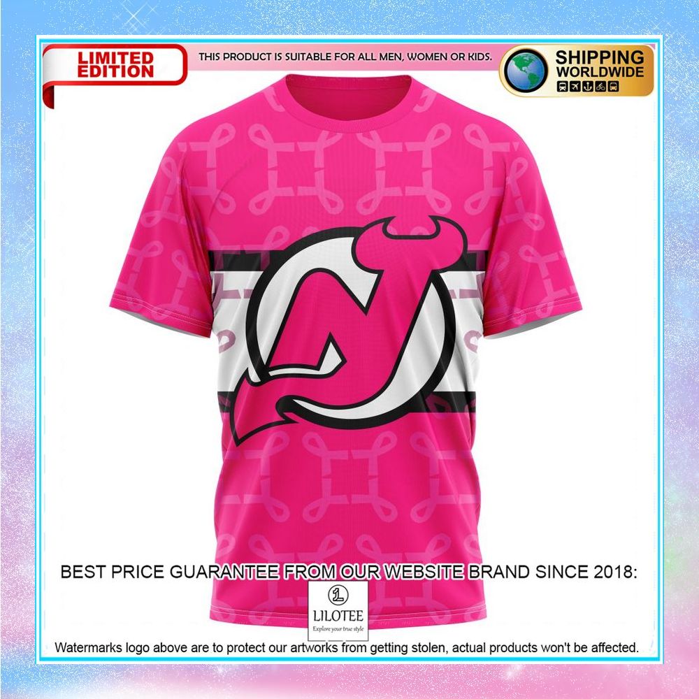 personalized nhl new jersey devils breast cancer shirt hoodie 8 955