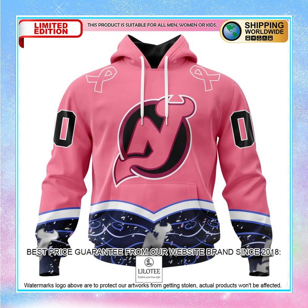 personalized nhl new jersey devils hockey fights cancer shirt hoodie 1 147