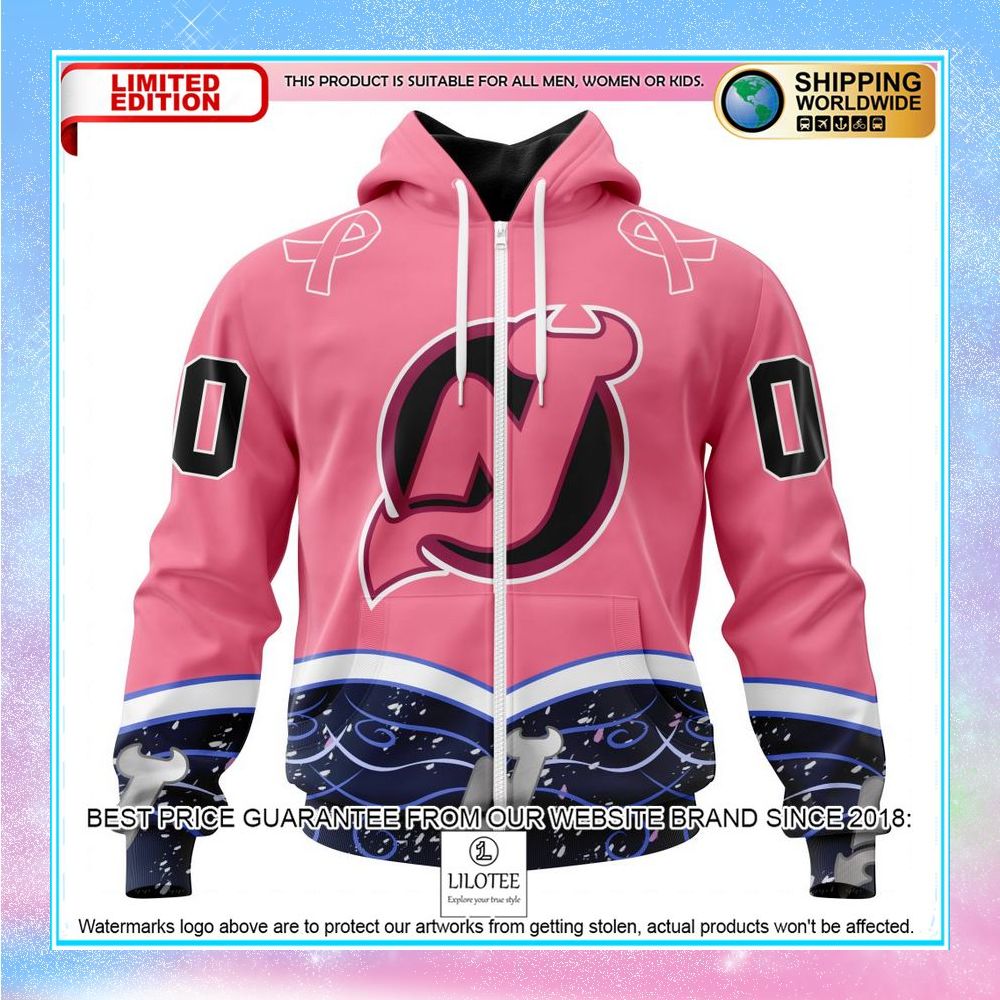 personalized nhl new jersey devils hockey fights cancer shirt hoodie 2 217
