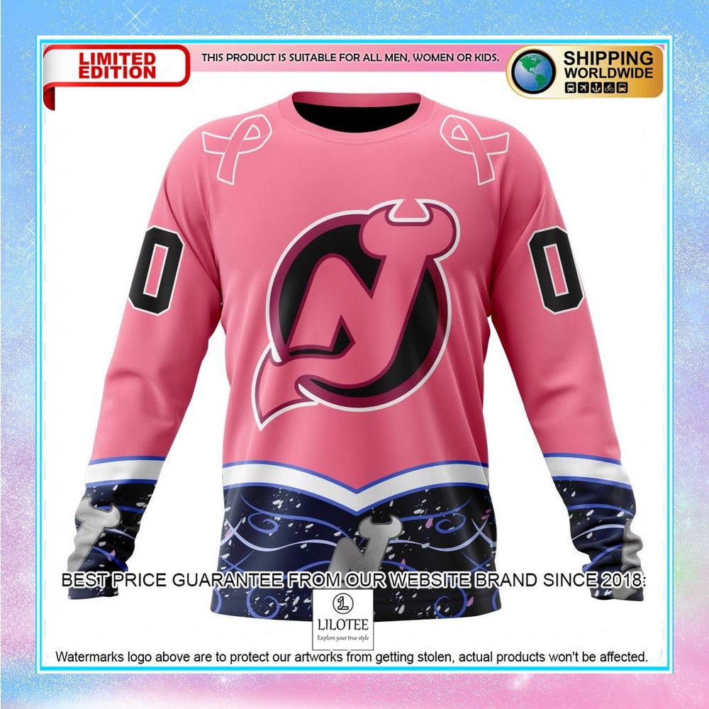 personalized nhl new jersey devils hockey fights cancer shirt hoodie 6 410