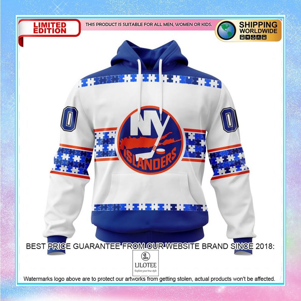 personalized nhl new york islanders autism awareness shirt hoodie 1 468