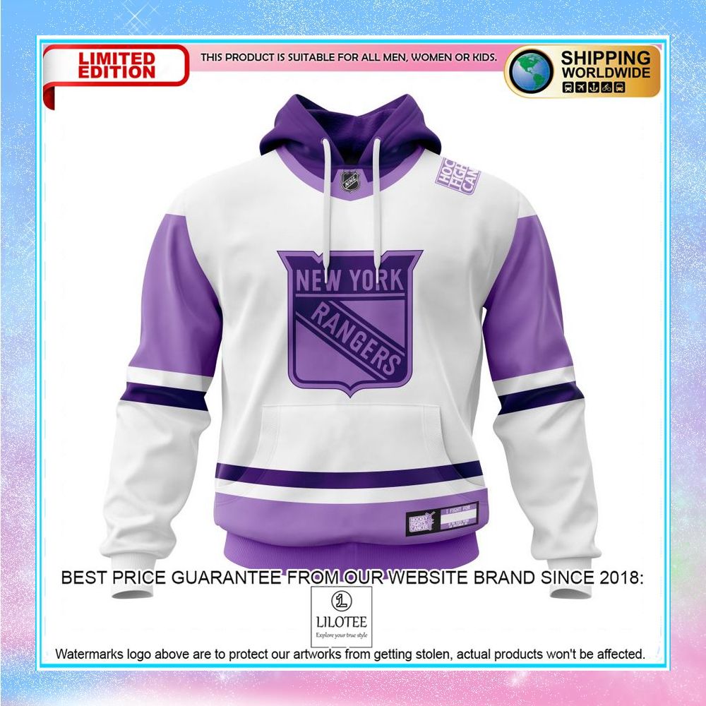 personalized nhl new york rangers 2021 fights cancer shirt hoodie 1 319